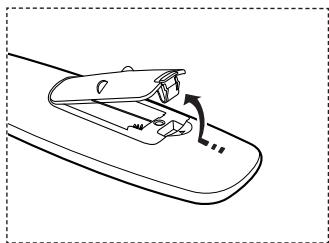 SAMSUNG PS50A550 - Vstavljanje baterij v daljinski upravljalnik - 1