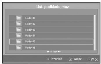 SAMSUNG PS50A550 - Ustawienie podkidu muzycznego : - 1