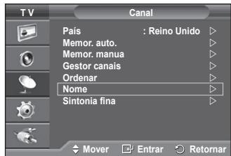 SAMSUNG PS50A550 - Atribuir nomes a canais - 1
