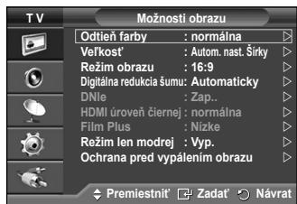 SAMSUNG PS50A550 - Prispósobenie nastavení obrazu - 3