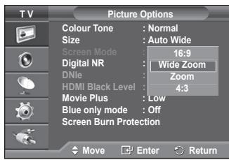 SAMSUNG PS50A550 - Screen Mode:16:9/Wide Zoom/Zoom/4:3 - 1