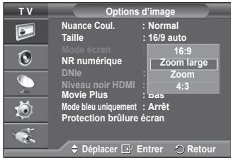 SAMSUNG PS50A550 - Positionnement et dimensionnement de l'écran à l'aide du zoom - 1