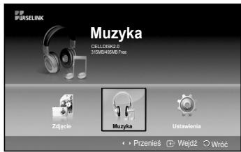 SAMSUNG PS50A550 - W tym menu są pokazwyne pliki MP3 zapisane w urzadzeniu pAMIci USB. - 1