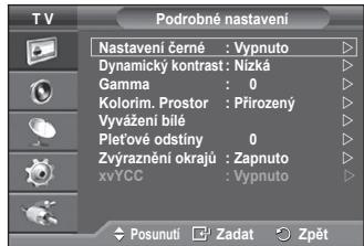 SAMSUNG PS50A550 - Vlastní nastavení kolorimetrického prostoru - 2