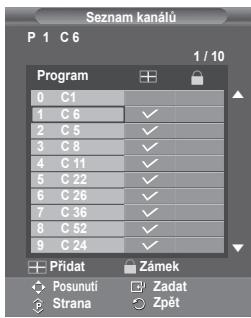 SAMSUNG PS50A550 - Pomoci Spravce kanalu muzete snadno uzamykat nebo pridavidat kanaly. - 3