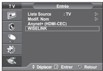 SAMSUNG PS50A550 - Utilisation du menu wiselink - 1