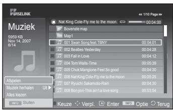 SAMSUNG PS50A550 - De lijst van MP3-bestanden gebruiken - 2