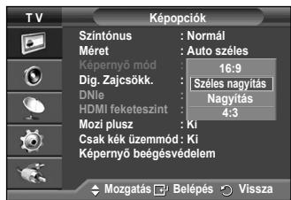 SAMSUNG PS50A550 - Képernyő mod: 16:9 / Szeles nagytás / Nagytás / 4:3 - 1