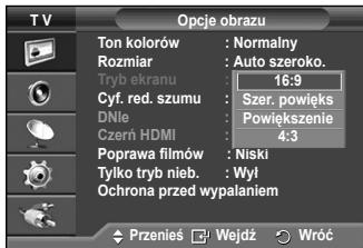 SAMSUNG PS50A550 - Tryb ekranu: 16:9 / Szer. powieksz / Powiekszenie /4:3 - 1