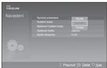SAMSUNG PS50A550 - Rychlost prezentace: - 1
