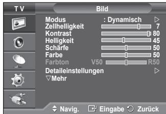 SAMSUNG PS50A550 - Sie konnen die detailierten Bildparameter einstellen. - 1