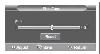 SAMSUNG PS50A550 - Fine Tuning Channel Reception - 2