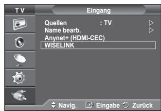 SAMSUNG PS50A550 - Verwendend des WISELINK-Menüs - 1