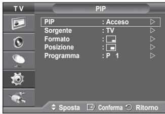 SAMSUNG PS50A550 - PIP (Picture in Picture): PIP (Acceso/Spento)/Sorgente/ Formato/Posizione/Programma - 3