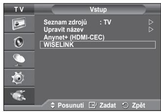SAMSUNG PS50A550 - Používáni nabídky WISELINK - 1