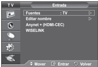 SAMSUNG PS50A550 - Visualización de las fuentes de senales externas - 1