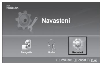 SAMSUNG PS50A550 - Nastavení zobrazije uživatelská nastavení v nabídce WISELINK. - 1