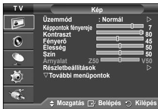 SAMSUNG PS50A550 - A menu megtekintése - 1