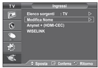 SAMSUNG PS50A550 - É possible assegnare un nome alla sorgente esterna. - 1