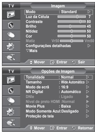SAMSUNG PS50A550 - Opçôes de imagem - 1