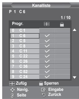 SAMSUNG PS50A550 - Sender hinzufügen/sperren - 3