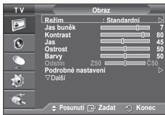 SAMSUNG PS50A550 - Müzete zadat podrobná nastavení obrazu. - 1