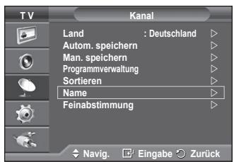 SAMSUNG PS50A550 - Kanäle benennen - 1