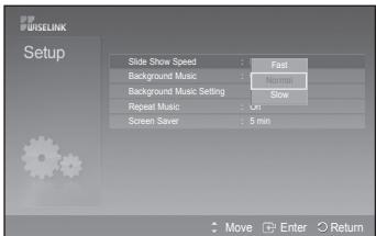 SAMSUNG PS50A557 - Slide Show Speed: - 1