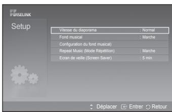 SAMSUNG PS50A557 - Ce menu affiche les paramètres utilisés pour le menu wiselink. - 2