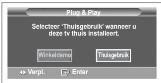 SAMSUNG PS50A557 - Wanseer de tv voor het eerst worden ingeschakeld, worden enkele basisinstallingen automatisch achtereenvolgens uitgevoerd. De volgende instelleningen zijn beschikkaar. - 3