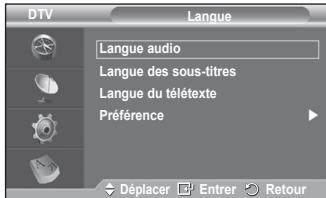 SAMSUNG PS50A557 - Langue audio / langue des sous-titres / langue du télétexte - 1