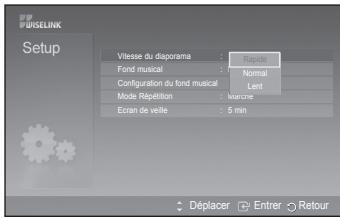 SAMSUNG PS50A557 - Ce menu affiche les paramètres utilisés pour le menu wiselink. - 3