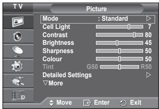 SAMSUNG PS50A557 - You can set detailed picture settings. - 1