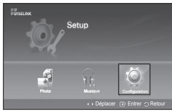 SAMSUNG PS50A557 - Ce menu affiche les paramètres utilisés pour le menu wiselink. - 1