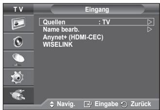 SAMSUNG PS50A557 - Verwendend des WISELINK-Menüs - 1