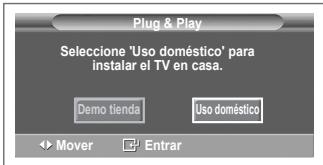 SAMSUNG PS50A557 - Cuando el televisor se enciende por prima vez, algunos values se estacelen de forma automatica y correlativa: Estan disponible los ajustes siguientes. - 3
