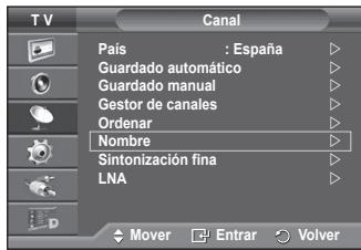 SAMSUNG PS50A557 - Asignación de nombres a los canales - 1