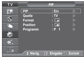 SAMSUNG PS50A557 - Tabelle der PIP-Einstellungen - 3