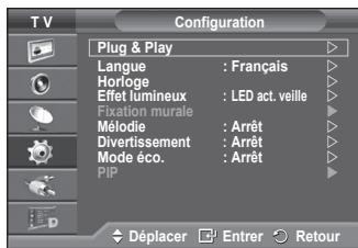 SAMSUNG PS50A557 - Mémorisation de la position - 1