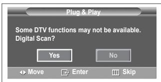 SAMSUNG PS50A557 - Pri prvem vklopu televizorja se samodejno prikaze vec osnovnih nastavitev. - 6