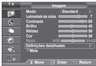 SAMSUNG PS50A557 - Personalizar as definições de imagem - 2