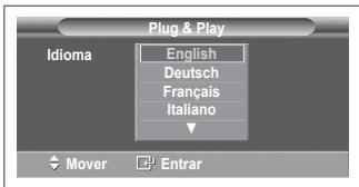 SAMSUNG PS50A557 - Cuando el televisor se enciende por prima vez, algunos values se estacelen de forma automatica y correlativa: Estan disponible los ajustes siguientes. - 2