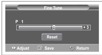 SAMSUNG PS50A557 - Fine Tuning Channel Reception - 2