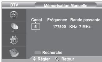 SAMSUNG PS50A557 - Mémorisation manuelle - 6