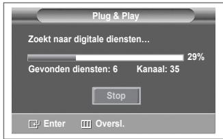 SAMSUNG PS50A557 - Wanseer de tv voor het eerst worden ingeschakeld, worden enkele basisinstallingen automatisch achtereenvolgens uitgevoerd. De volgende instelleningen zijn beschikkaar. - 10