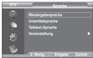 SAMSUNG PS50A557 - Wiedergabesprache / Untertitelsprache / Teletext-Sprache Sie können die Standardsprache für Untertitel, Audio oder Videotextändern. - 5