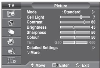 SAMSUNG PS50A557 - Viewing the Menus - 1