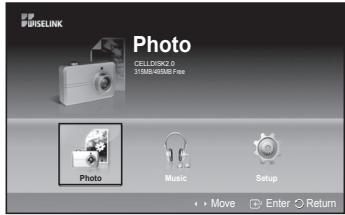 SAMSUNG PS50A557 - This menu shows JPEG files and folders saved on an USB memory device. - 1