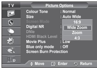 SAMSUNG PS50A557 - Screen Mode: 16:9/Wide Zoom/Zoom/4:3 - 1
