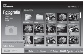 SAMSUNG PS50A557 - Visualização de uma Apresentação de Diapos它们 - 1